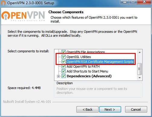 OpenVPN安装截图